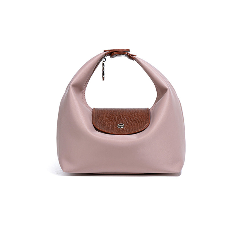 French Style Nylon Hand Carrying Lunch Box Waterproof Scratch Resistant Women's Handbag