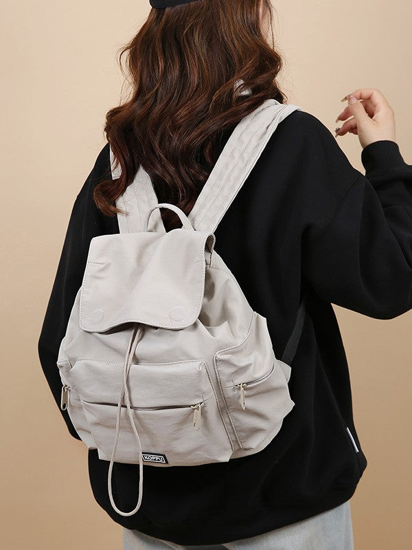 Texture Everyday Joker Solid Color Simple Versatile Backpacks