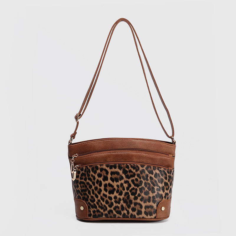 Women's Trendy Leopard Print Western Style High-grade Women's Shoulder Bag