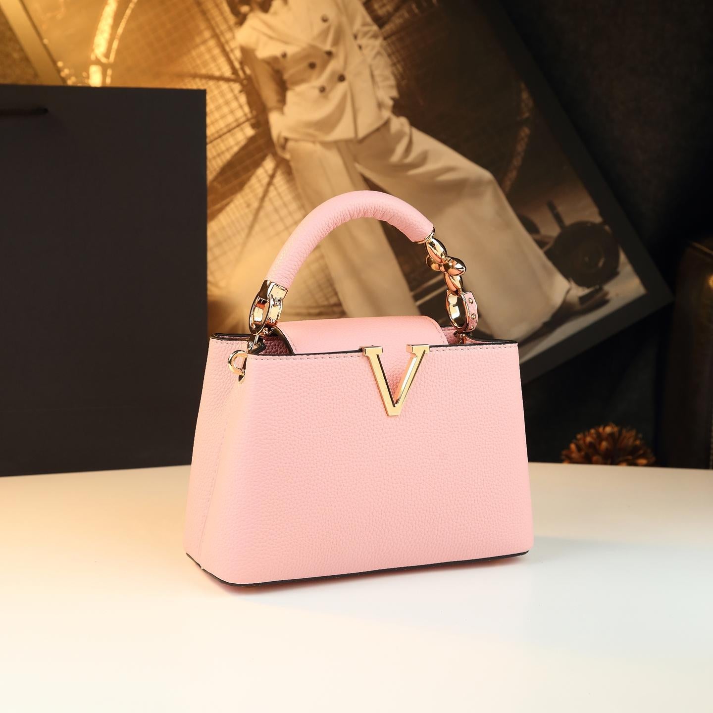 Women's Genuine Leather Soft Fashion Versatile Simple Bucket Bags
