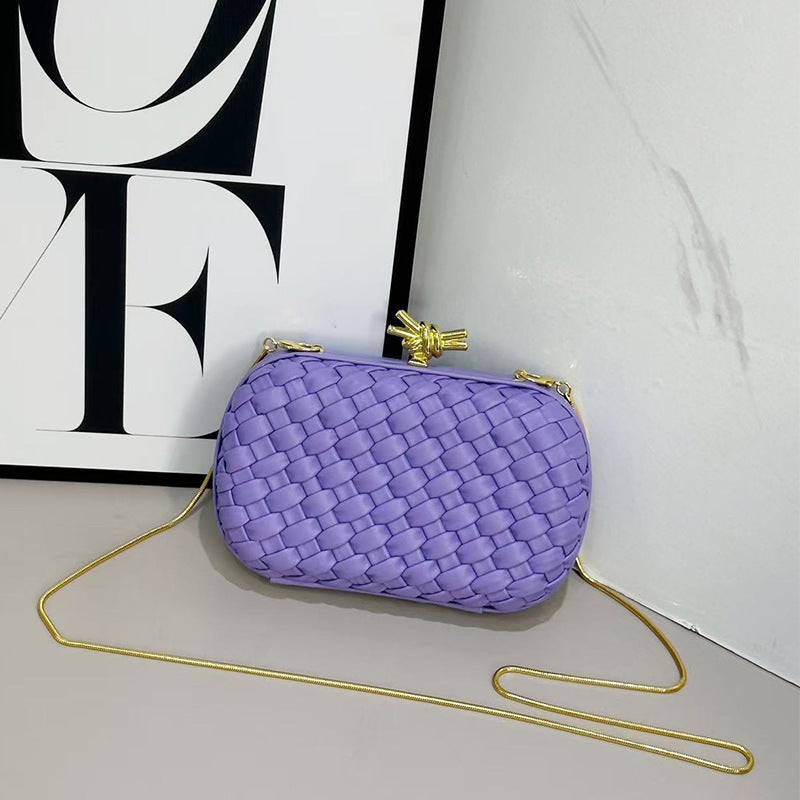 Women's Hand-woven Metal Chain Light Luxury Banquet Women's Shoulder Bag