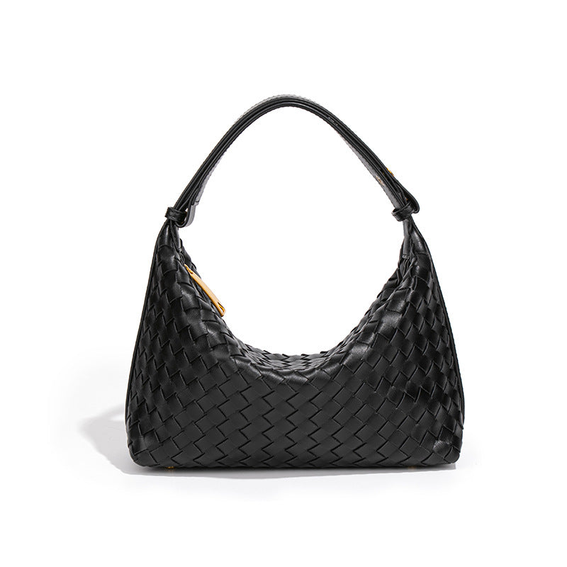 Women's Large Capacity Underarm Design Woven Simple Style Women's Handbag
