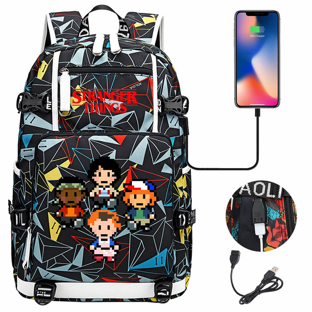 Women's & Men's Peripheral Printed Youth Leisure Backpack