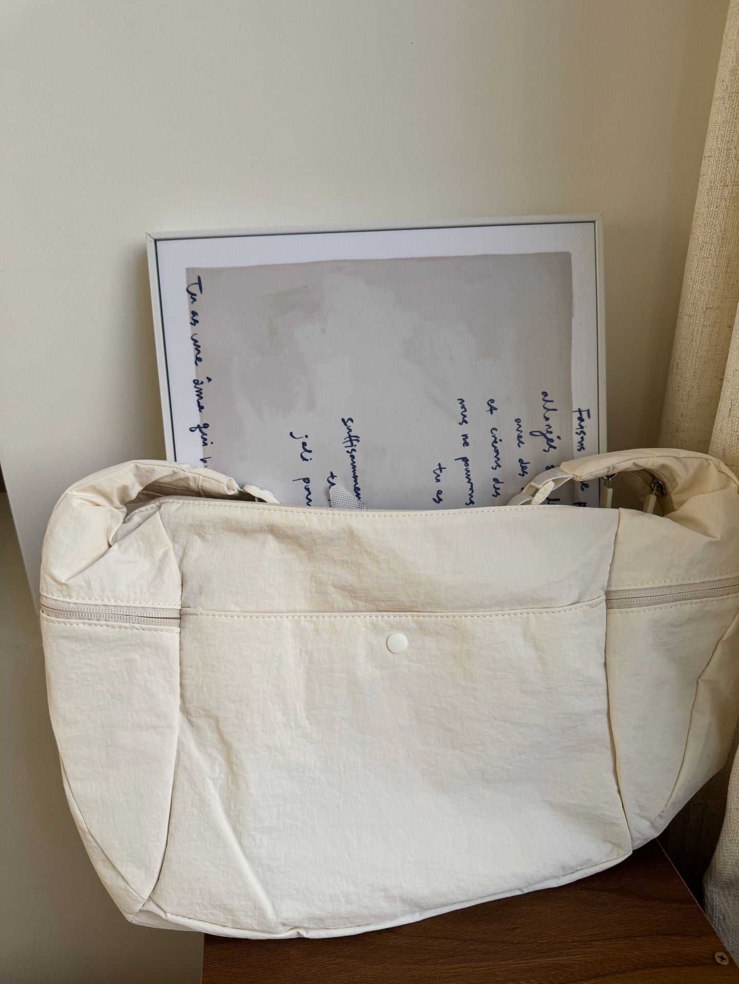 Women's & Men's Large Croissant Dumpling Capacity Versatile Lightweight Tote Bag