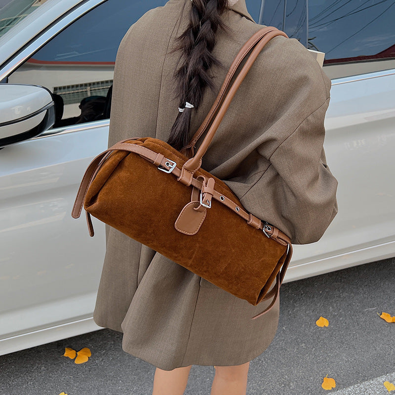 Niche Suede Mori Cute Fashion Commuter Handbags