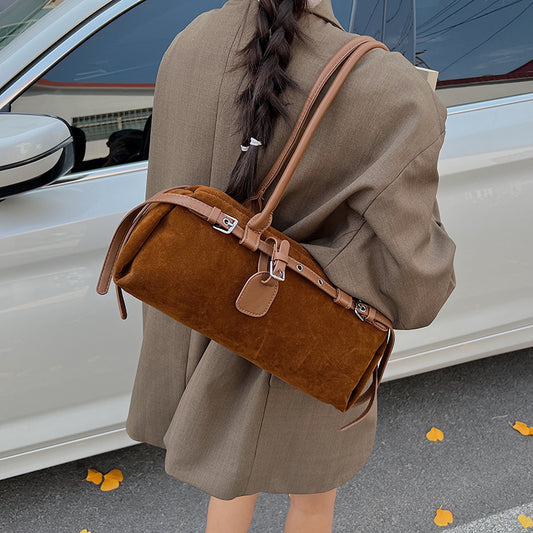 Niche Suede Mori Cute Fashion Commuter Handbags