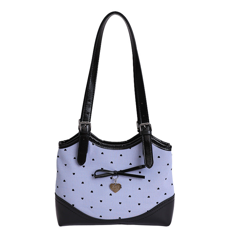 Women's Summer Fashion Bowknot Printed Underarm Western Style Tote Bag