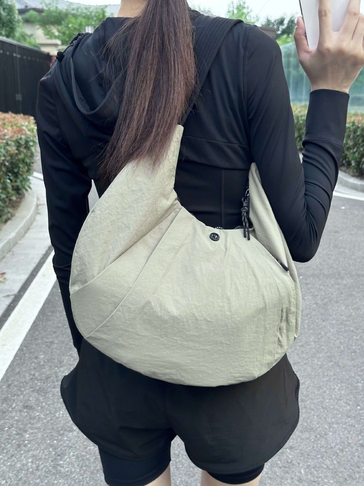 Cool Croissant Dumpling Canvas Fitness Yoga Handbags