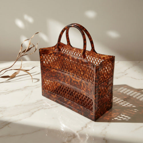 Summer Shopping Basket Portable Gel Large Capacity Women's Handbag