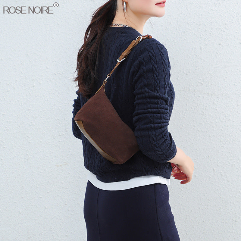 Suede Simple Underarm Dumpling Dull Polish Handbags