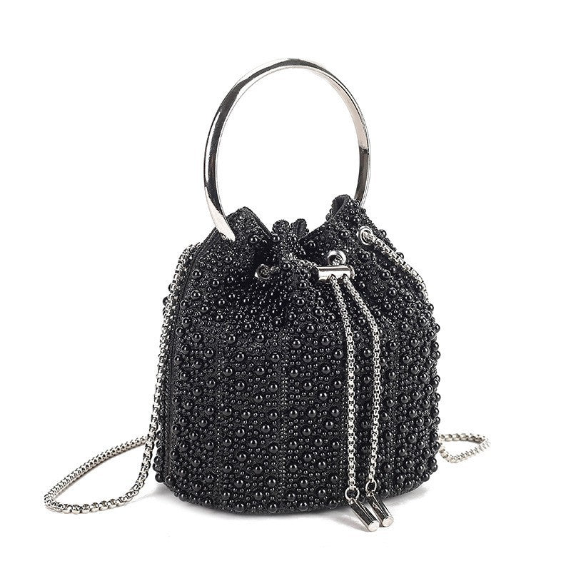 Women's Light Luxury Pearl Hand Versatile High-grade Chain Bucket Bag