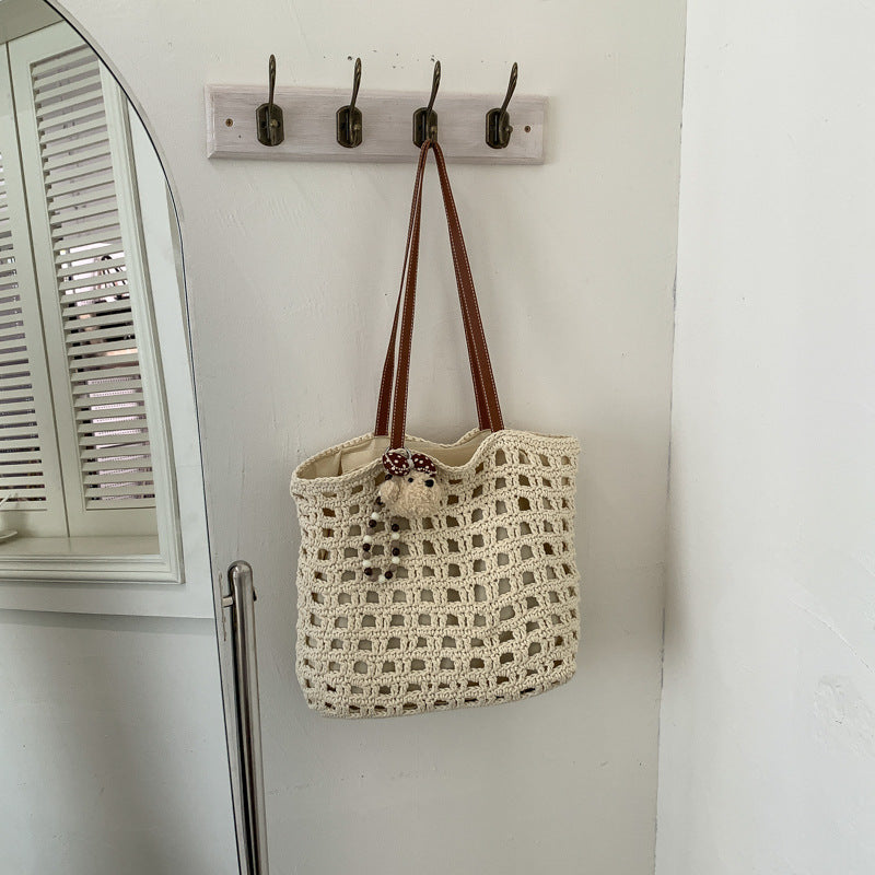 Large Capacity Woven Fashion Seaside Holiday Tote Bag