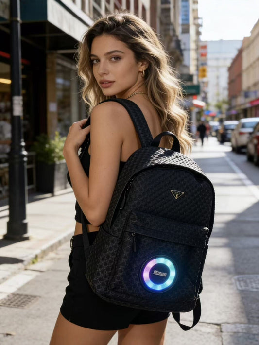 Women's & Men's Built-in Speaker Colorful Luminous Large Capacity Waterproof Leisure Backpack