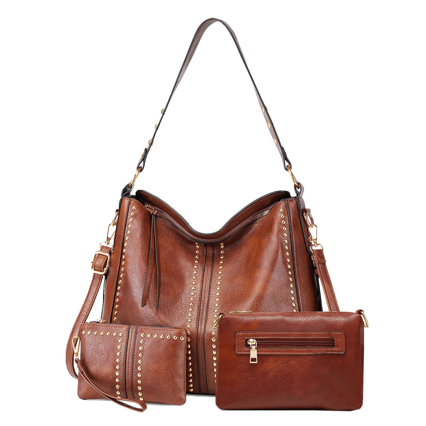 Women's Autumn Rivet Fashion One Combination Retro Bags