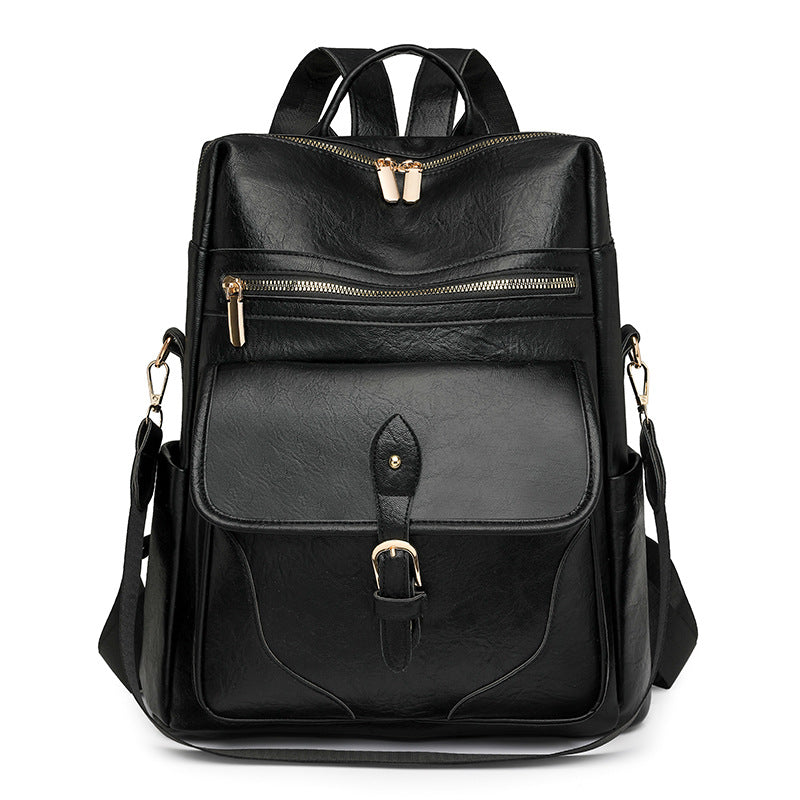 Women's Retro High-grade Soft Leather Large Capacity Women's Backpack