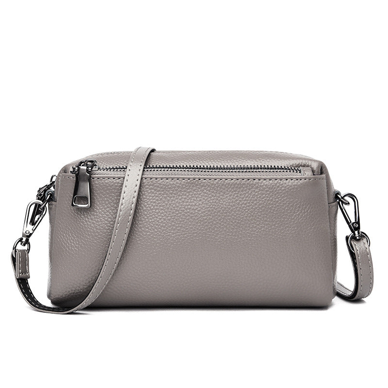 Women's First Layer Cowhide Niche Commute Minimalist Women's Messenger Bag