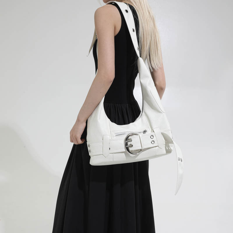 Fashion Retro Hot Underarm Large Capacity Design Commuter Black Women's Shoulder Bag