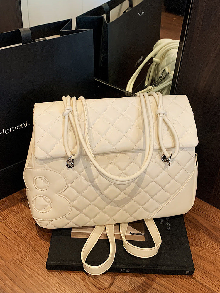 Women's Preppy Style Fashionable Large Capacity Multifunctional Diamond Bags