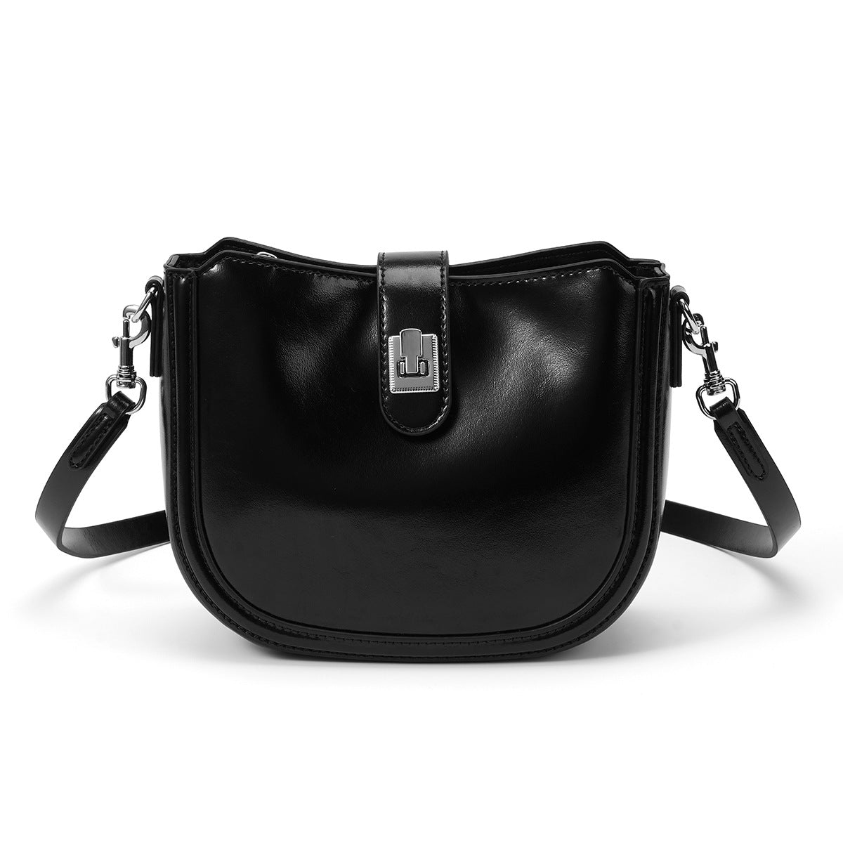 Women's Saddle Spring High-grade Underarm Light Luxury Minority Genuine Women's Messenger Bag