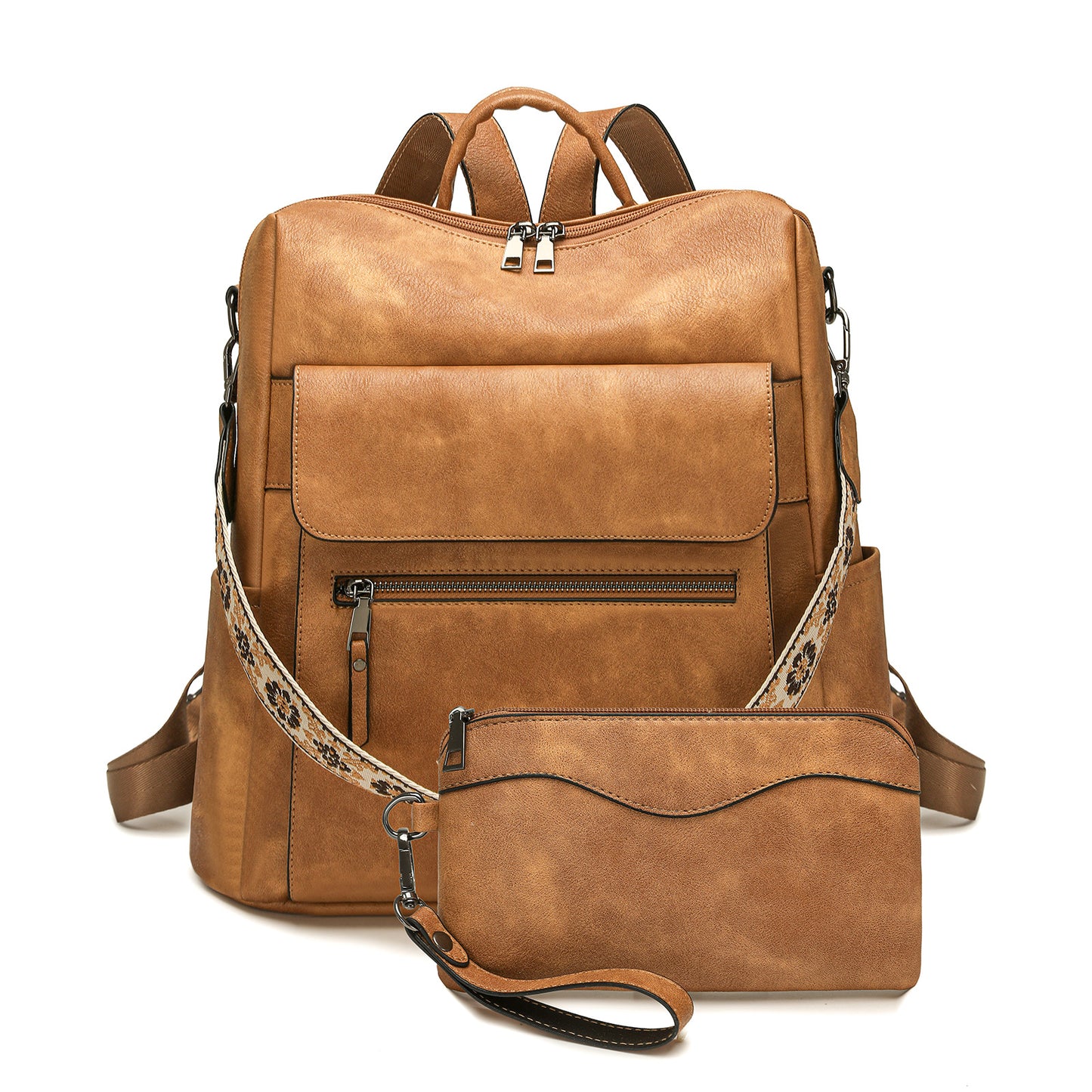 Women's Fashion Color Contrast Large Capacity Retro Bags