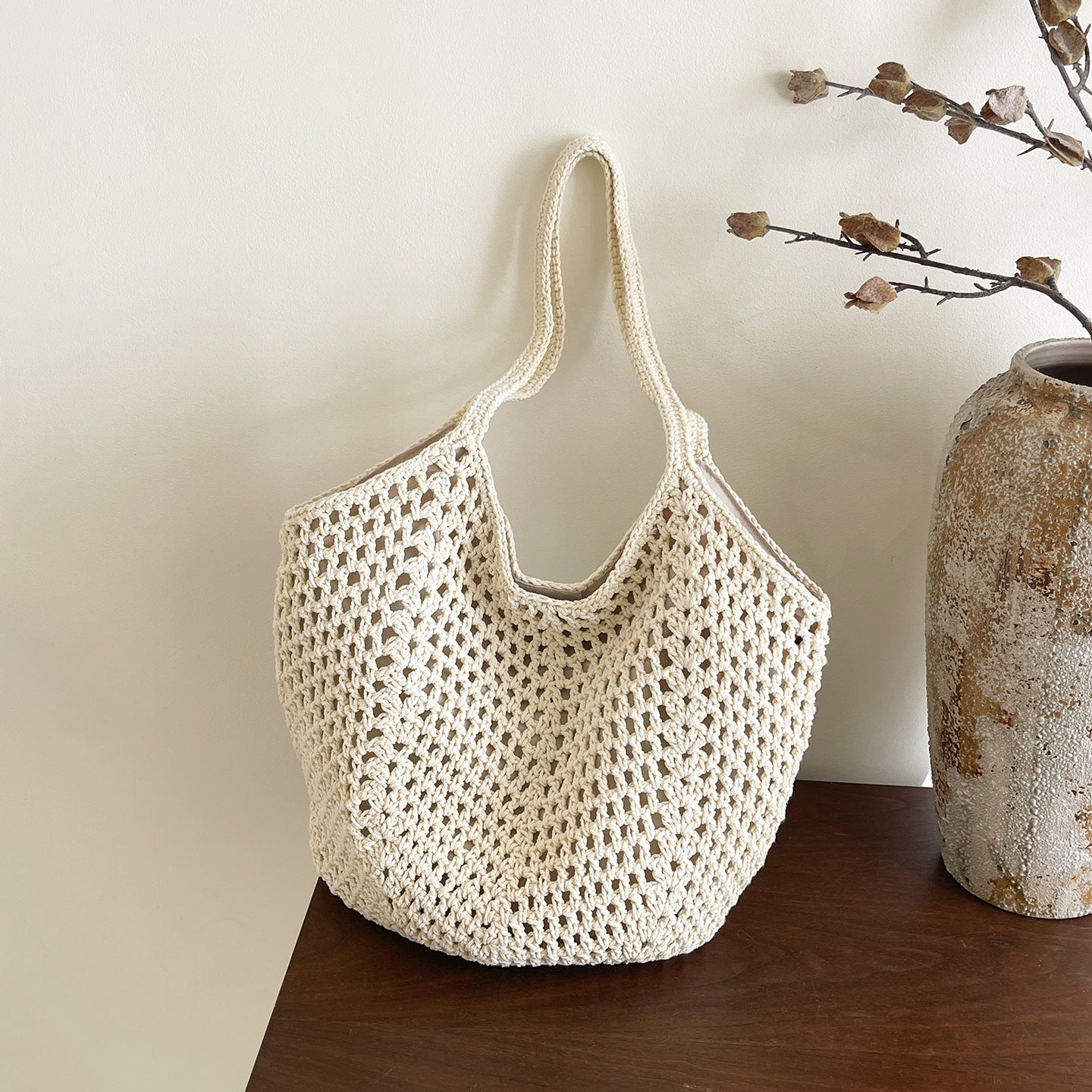 Women's Beach Vacation Style Straw Fashion Large Capacity Woven Women's Shoulder Bag