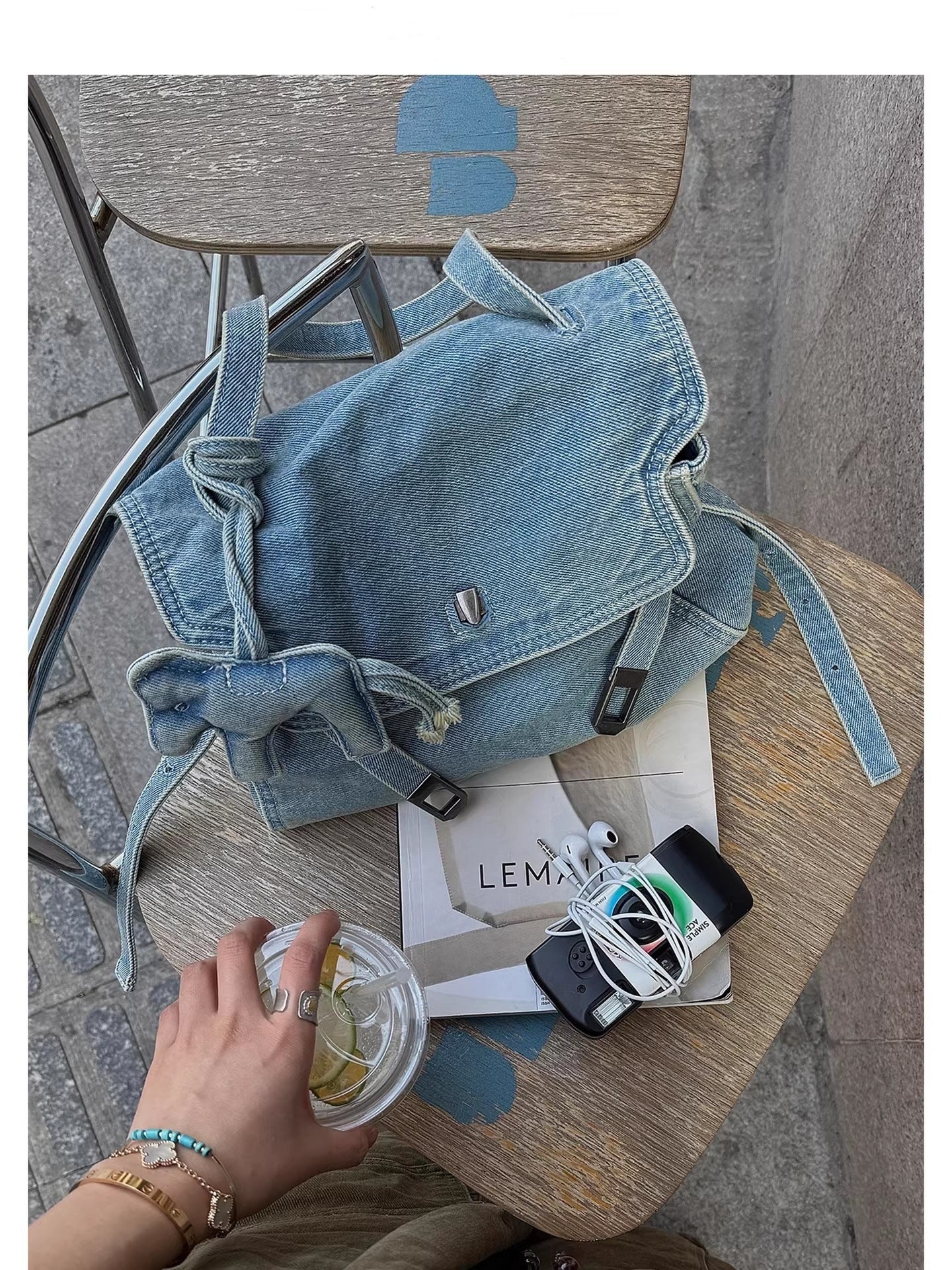 Women's Niche Style Denim Trendy Large Capacity Versatile Women's Messenger Bag