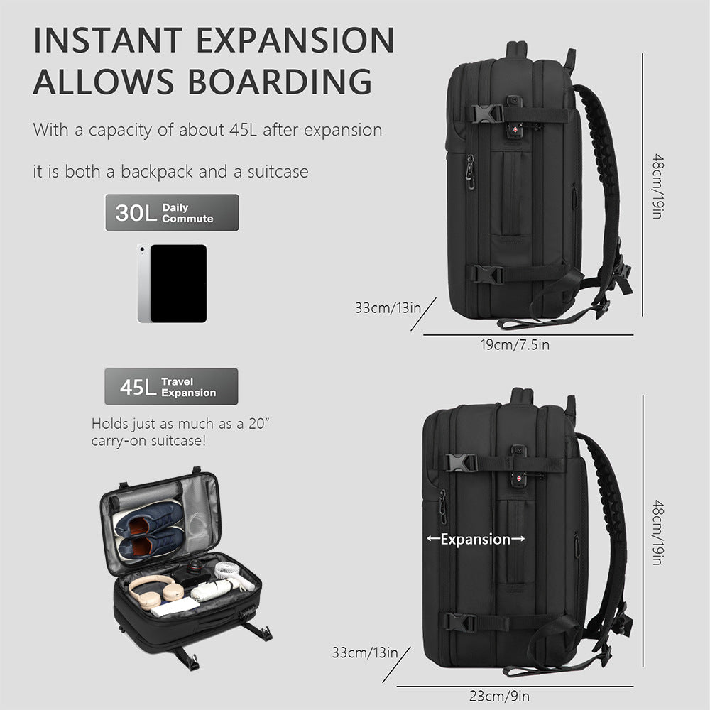 Men's Compression Large Capacity Business Computer High Leisure Backpack