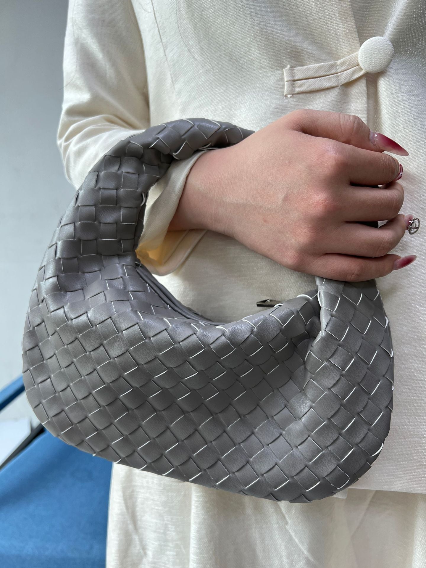Women's Woven Popular Horn Knotted Portable Underarm Bags