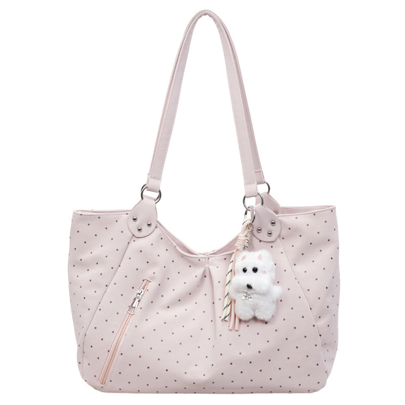 Women's Large Capacity Totes High-grade Versatile Polka Women's Messenger Bag