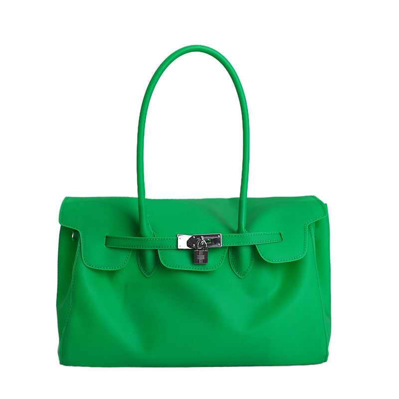 Fashion Jelly Summer Waterproof Transparent Large Tote Bag