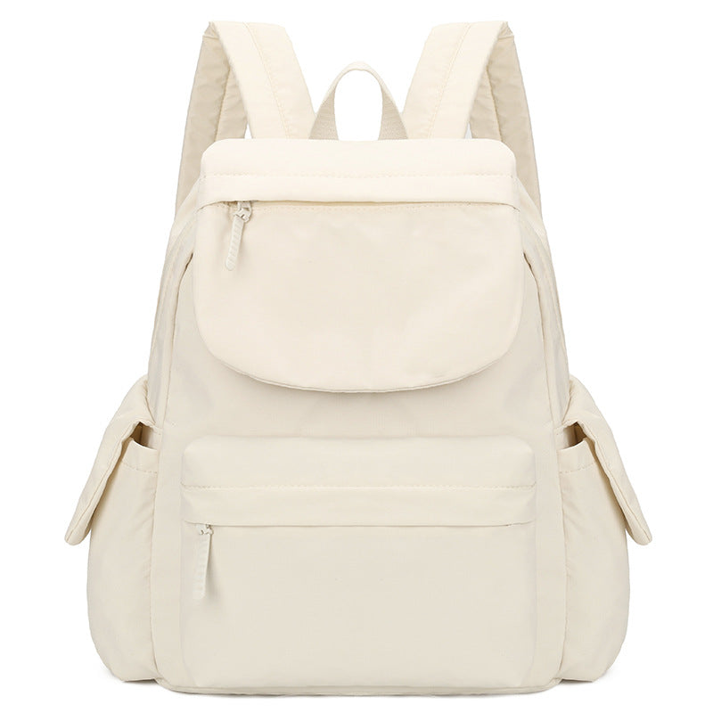 Women's Solid Color Simple Oxford Cloth Large Capacity Lightweight Commute Leisure Backpack