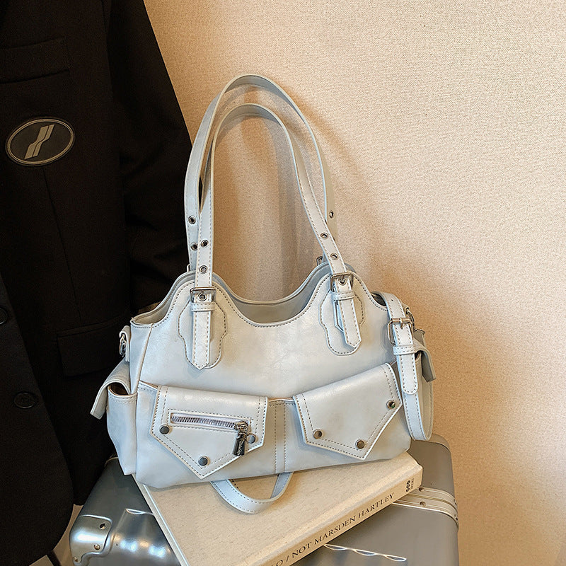 Women's Locomotive Style Trendy Cool Portable Large Bags