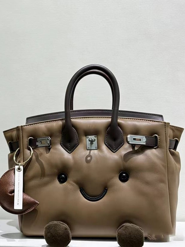Spring Genuine Leather Platinum Everyday Joker Women's Messenger Bag