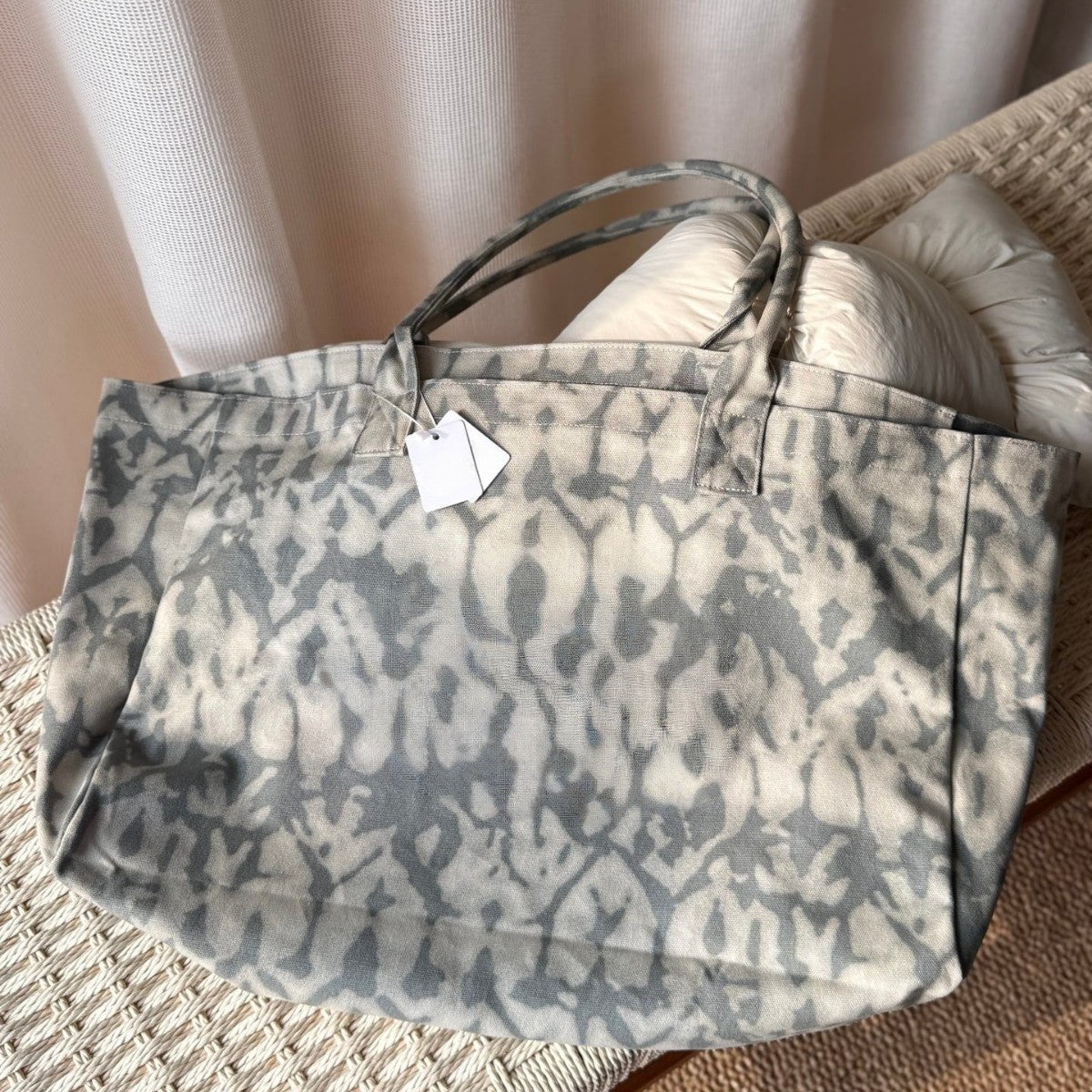 Women's & Men's Simple Yoga Canvas Large Capacity Shopping Tote Bag