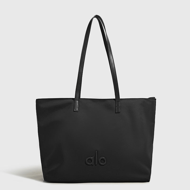 Large Capacity Totes Polyester Canvas Unisex Simple Women's Shoulder Bag