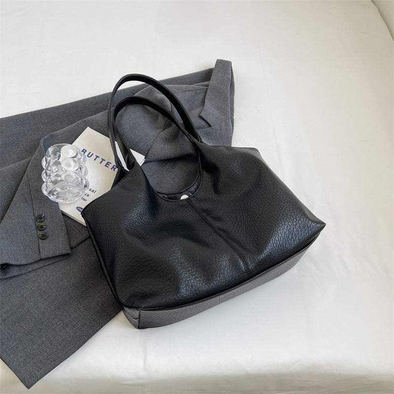 Women's Retro Commuter Fashion Niche Underarm High-grade Large Tote Bag