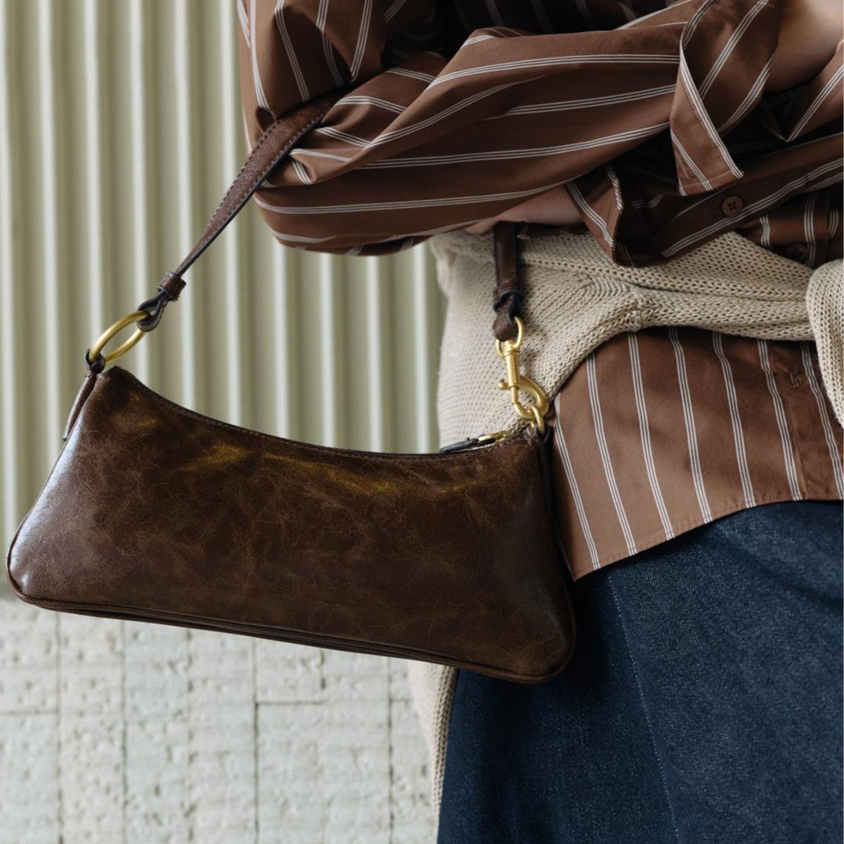 Fashionable Design High-grade Underarm Commuting Baguette Women's Handbag