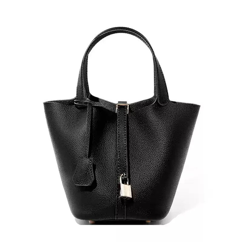 Women's Basket Genuine Leather Mummy Bridal Wedding High Bucket Bags