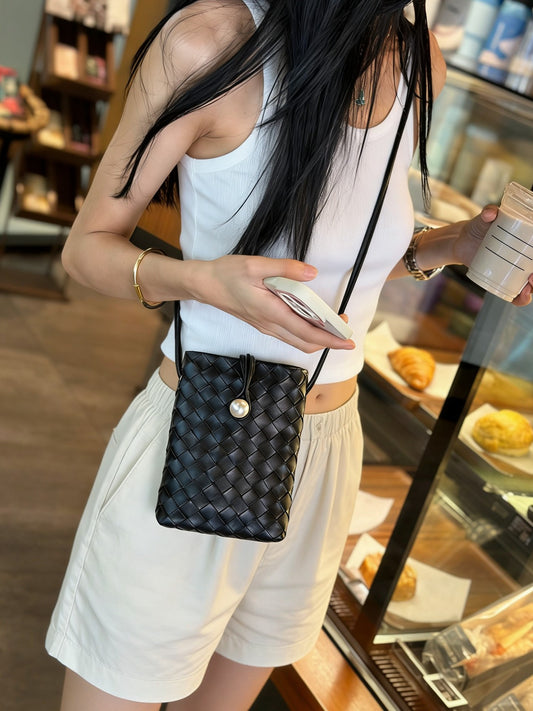 Women's High Sense Woven Fashion Vertical Retro Easy Coin Purses