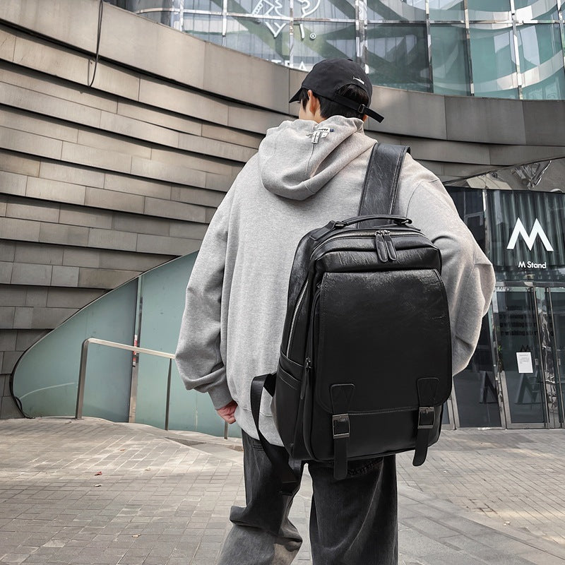 Men's Large Capacity Vintage Trendy Korean Computer Shoulder Bags
