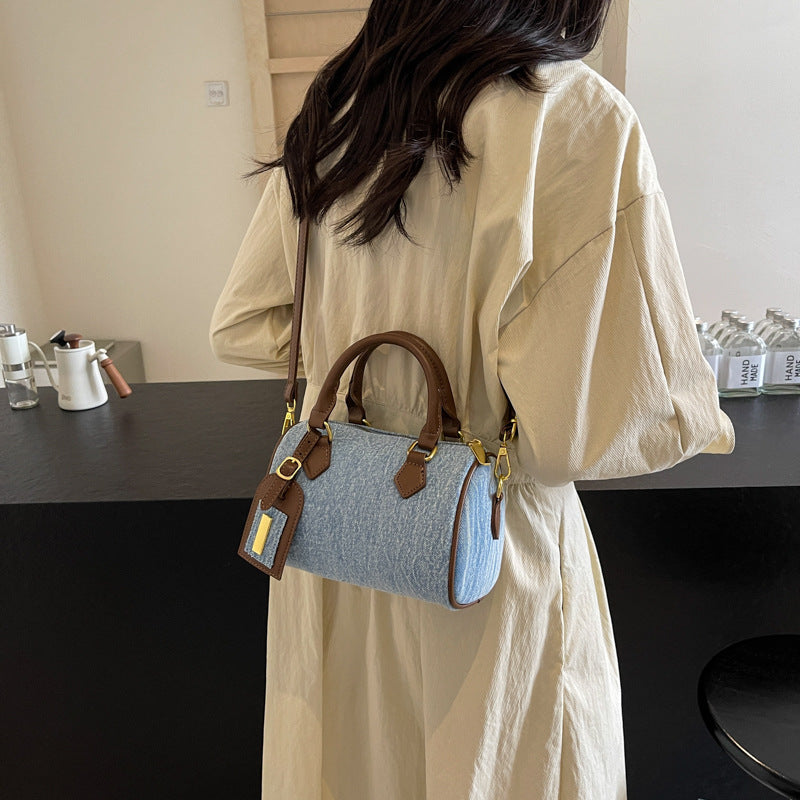 Autumn Retro Denim Pillow Trendy Fashionable Stylish Women's Shoulder Bag
