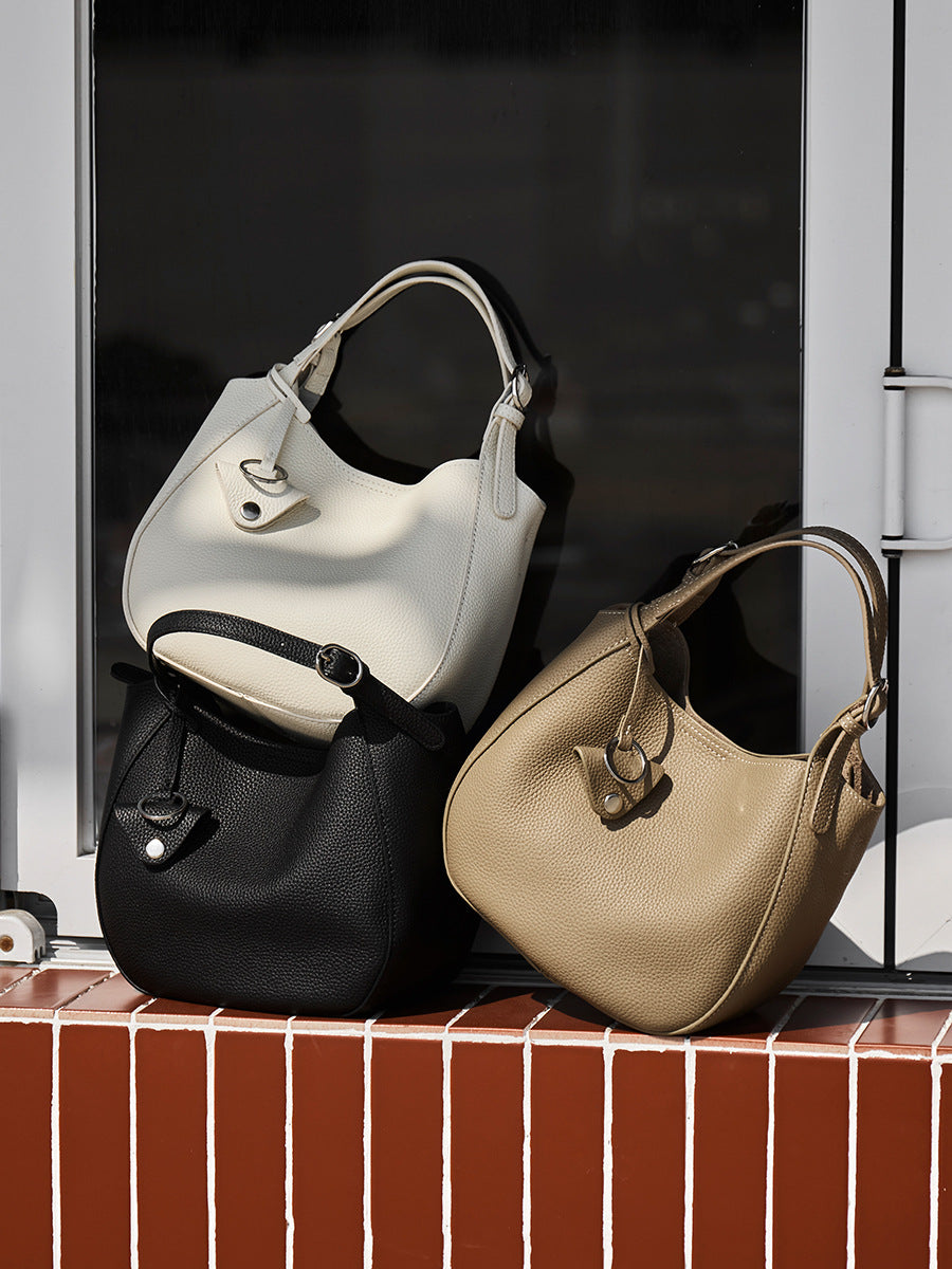 Women's Vegetable Basket Genuine Leather Soft Design High-grade Women's Handbag