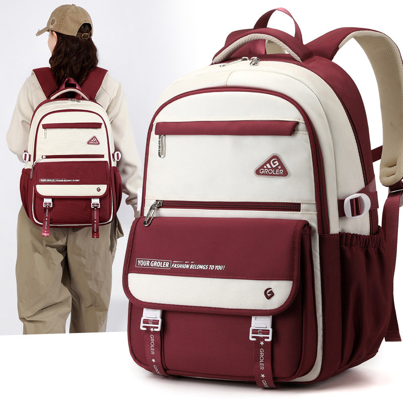 Ge Le Korean Style Vintage Large Capacity Lightweight Waterproof Burden Backpacks