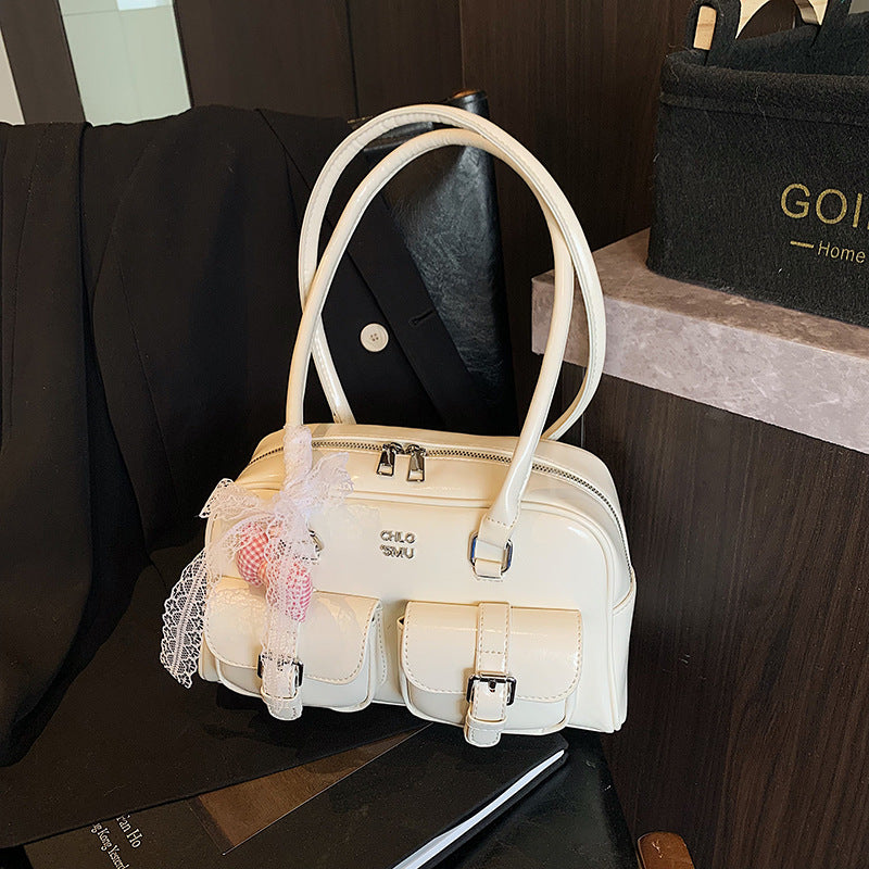 Women's Niche Retro Portable Boston Commuting Fashion Women's Shoulder Bag