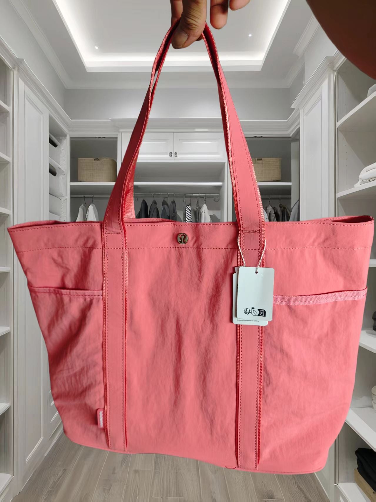 Women's Large Simple Lightweight Yoga Commuter Fitness Tote Bag