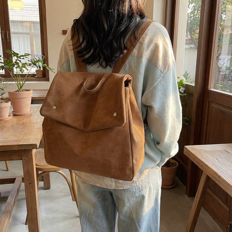 Women's Retro Frosted Mori Fashion Preppy Style Women's Backpack