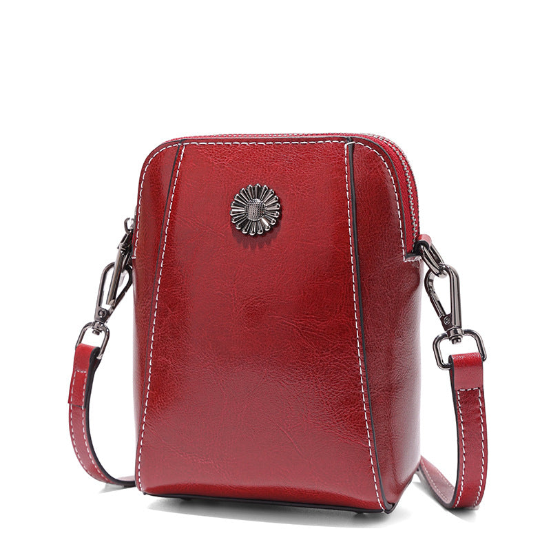 Trendy Women's Cowhide Mini Niche High-grade Women's Shoulder Bag