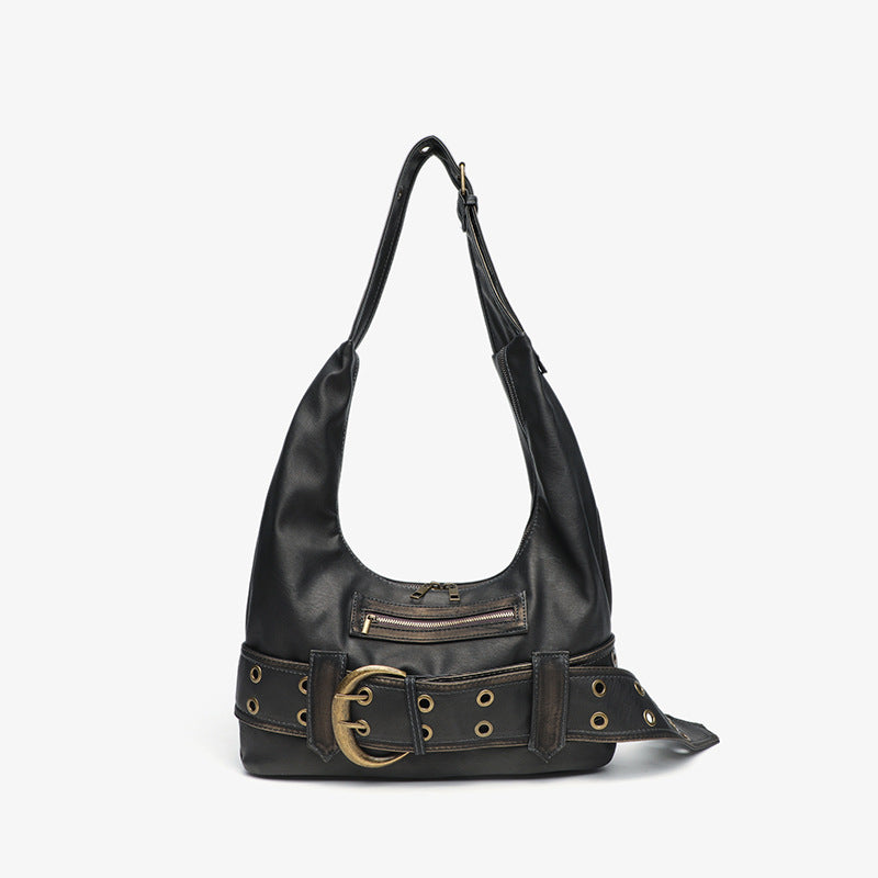 Women's Retro Large Capacity Black Charter Car Style Bags