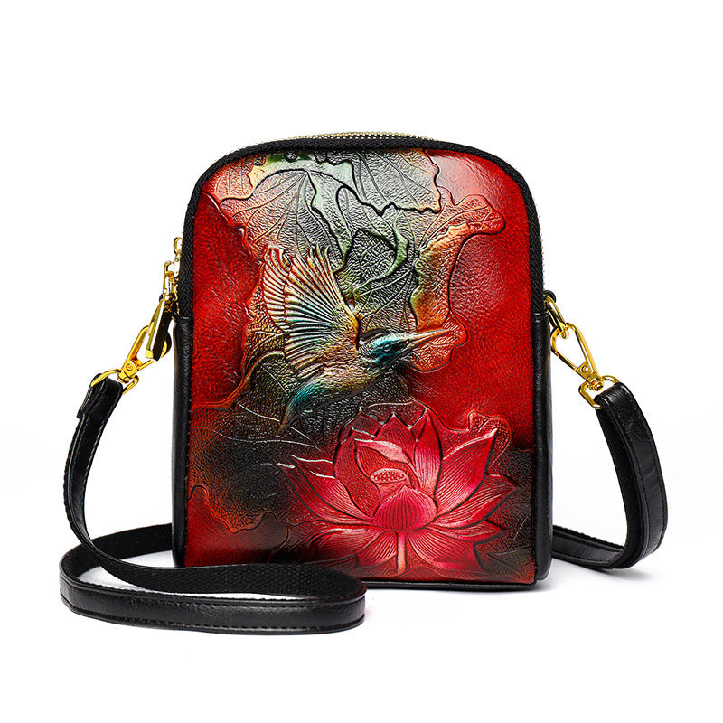 Women's Ethnic Style Painted Texture Commuter Versatile Bags