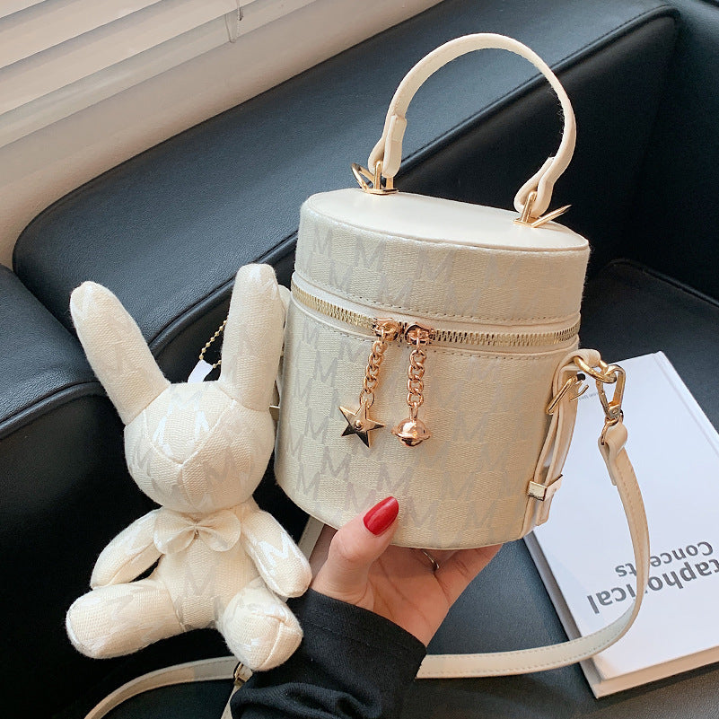 Women's Summer Fashion Portable Round Textured Fashionable Bags